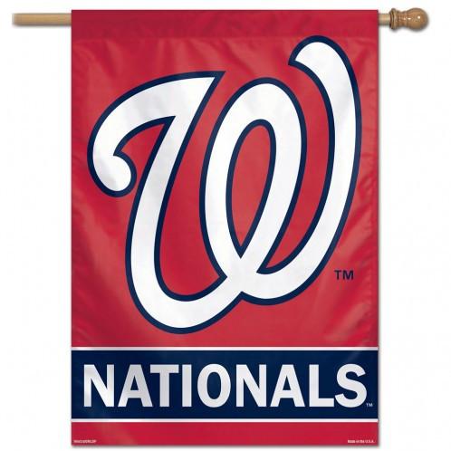 Washington Nationals Wordmark Vertical House Flag 28x40"