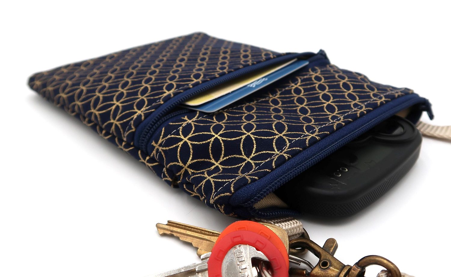 Small Crossbody Bag – Shippo Navy & Gold, photo 4 of 6