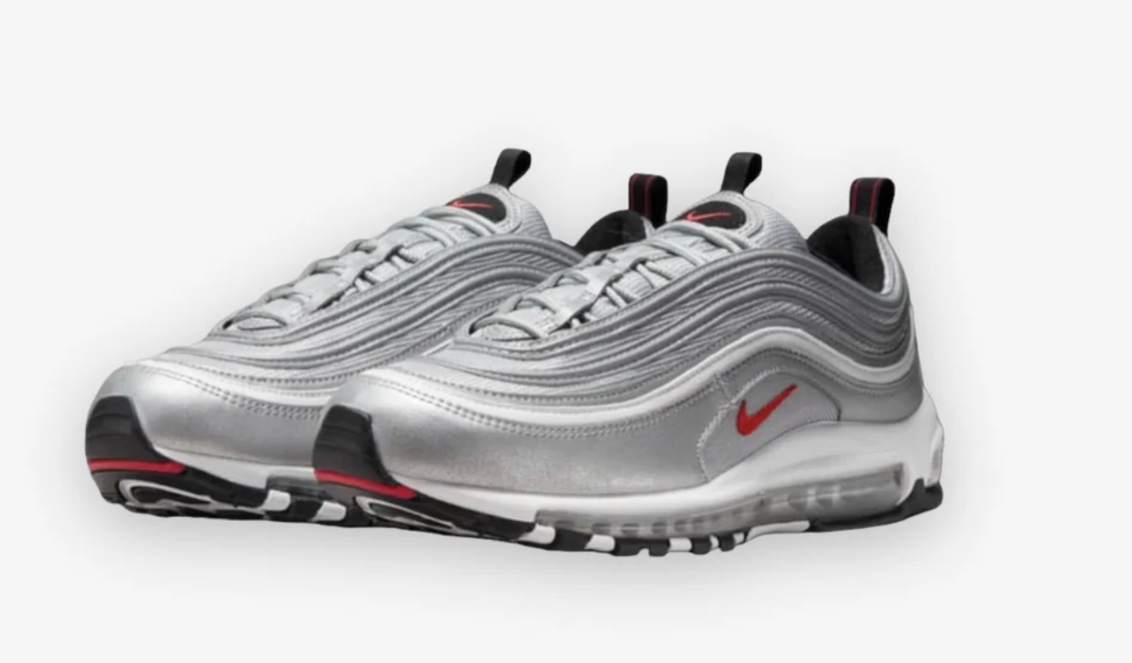 Nike Air Max 97 Silver/Red/White 7.5M 9W