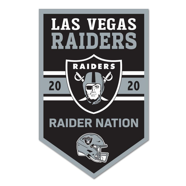 Las Vegas Raiders Chevron Wood Banner Sign 11x17"