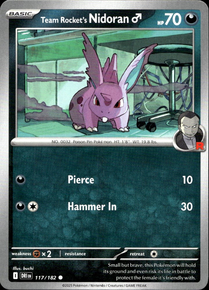 Team Rocket's Nidoran♂ - SV10 117/182