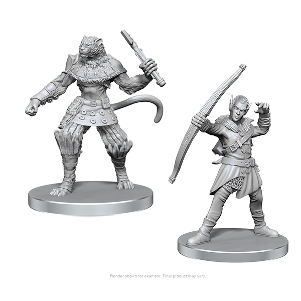 Elf Hunter and Catfolk Bandit