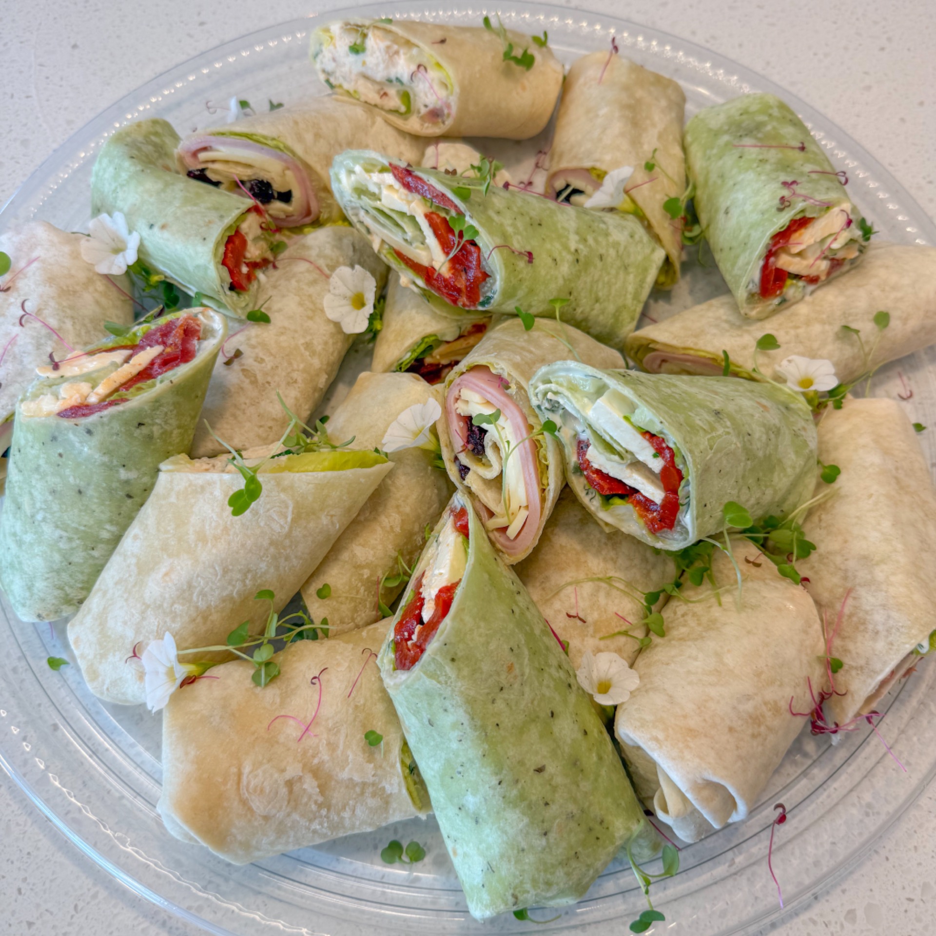Assorted wrap platter (chicken, ham & veggie)