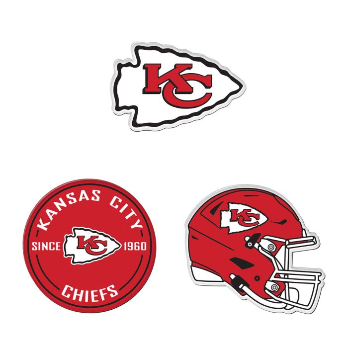 Kansas City Chiefs Premium Acrylic Magnets 3pack