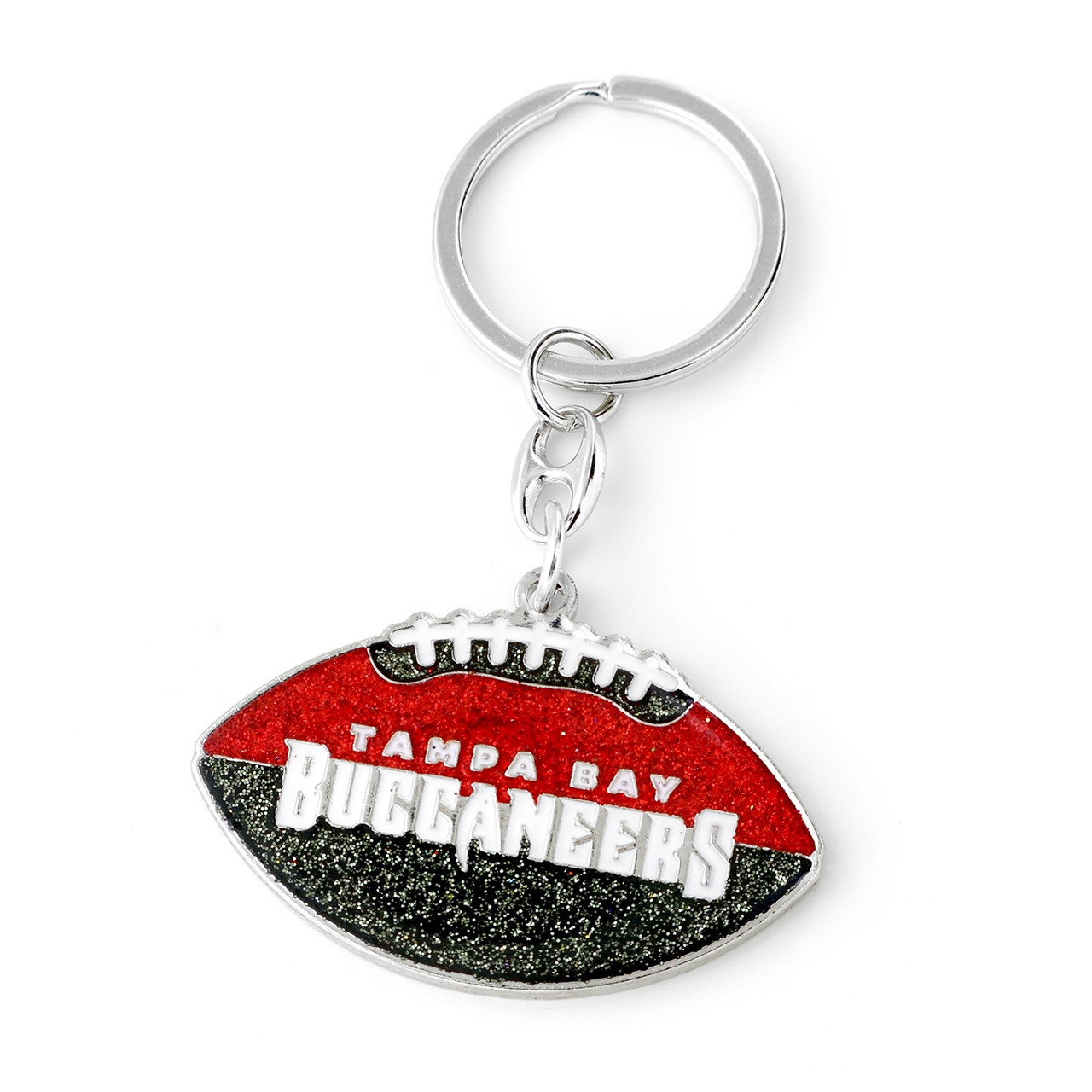 Tampa Bay Buccaneers Glitter Football Keychain
