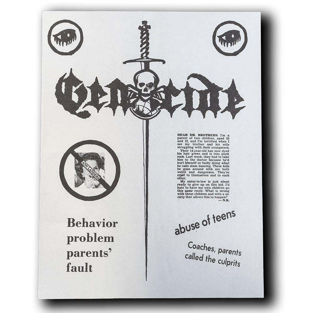 Genocide  -- Promo Sheet [Miscellaneous Ephemera]