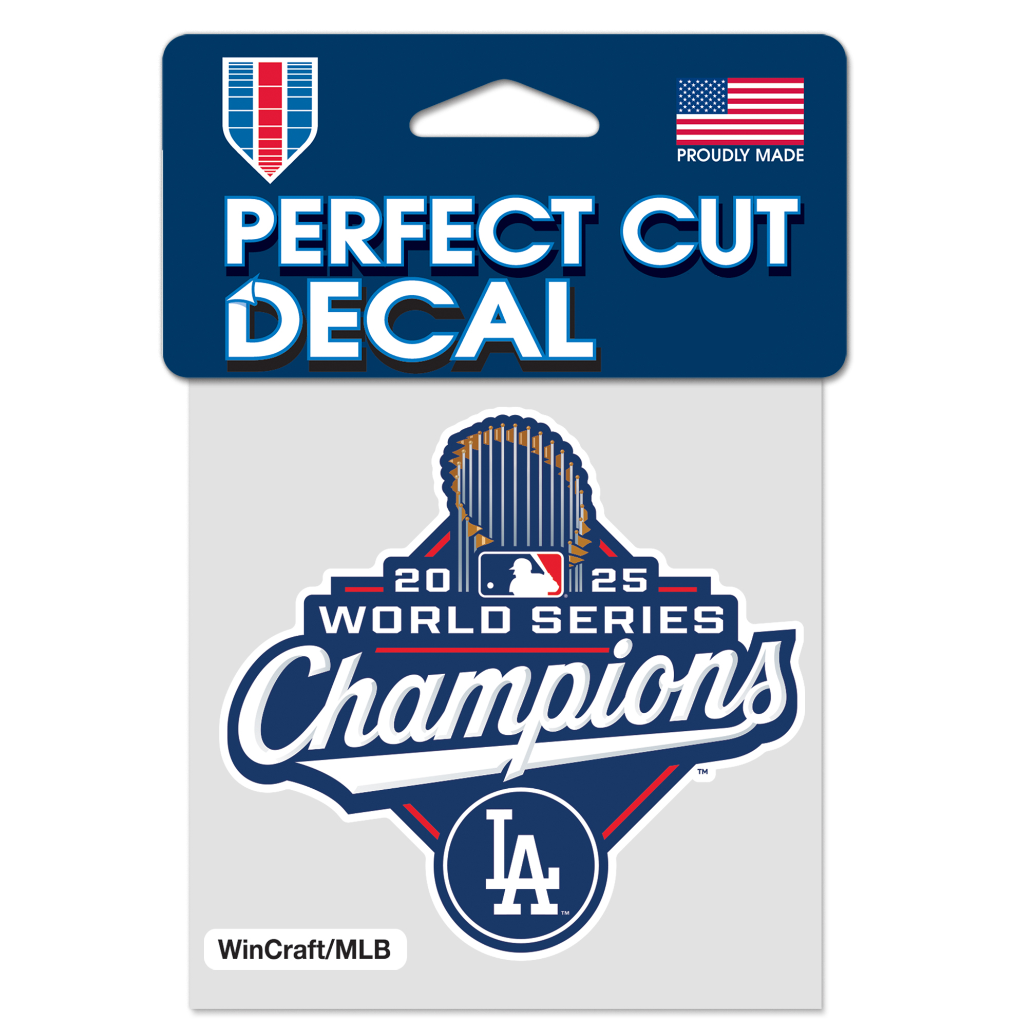 Los Angeles Dodgers 2025 World Series Champions Perfect Cut Decal 4X4"