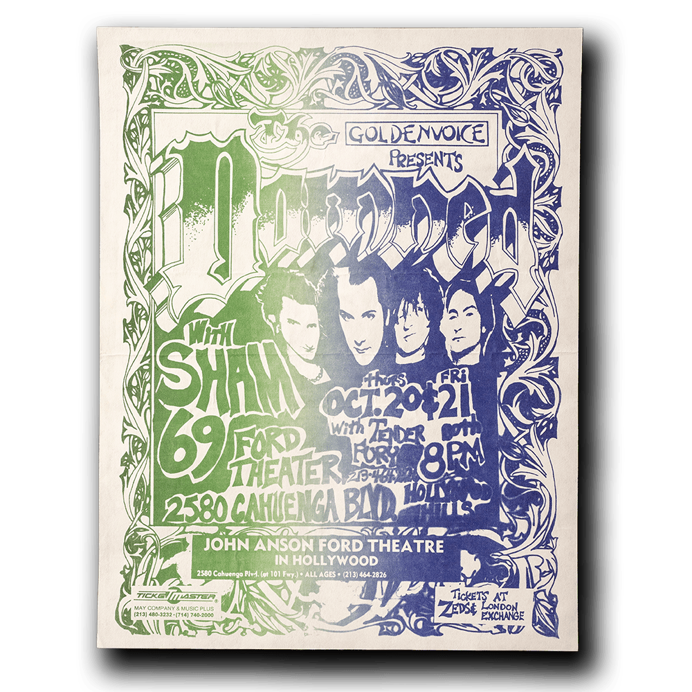 Damned, The -- 1988 w/ Sham [Handbill]