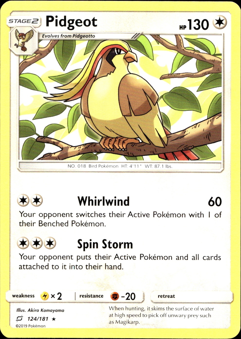 Pidgeot - SM9 124