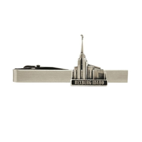 Silver Temple Tie Bar - Rexburg