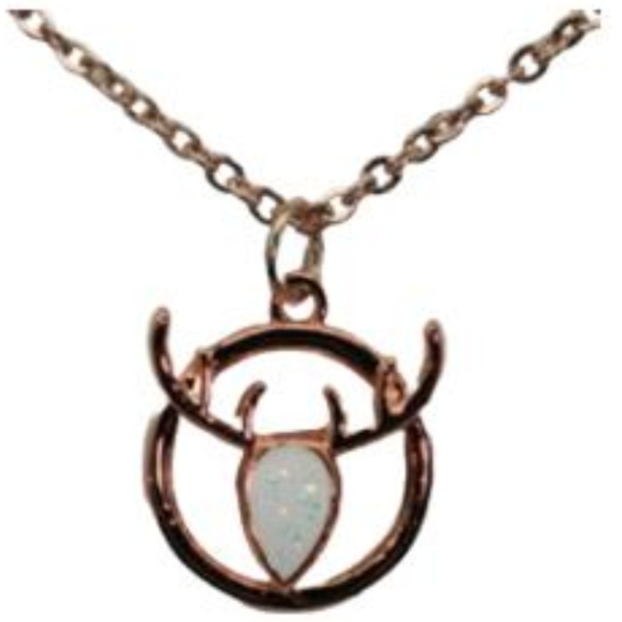 Antler Deer Style 4 Opalite RG Necklace