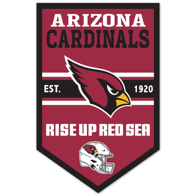 Arizona Cardinals Chevron Wood Banner Sign 11x17"