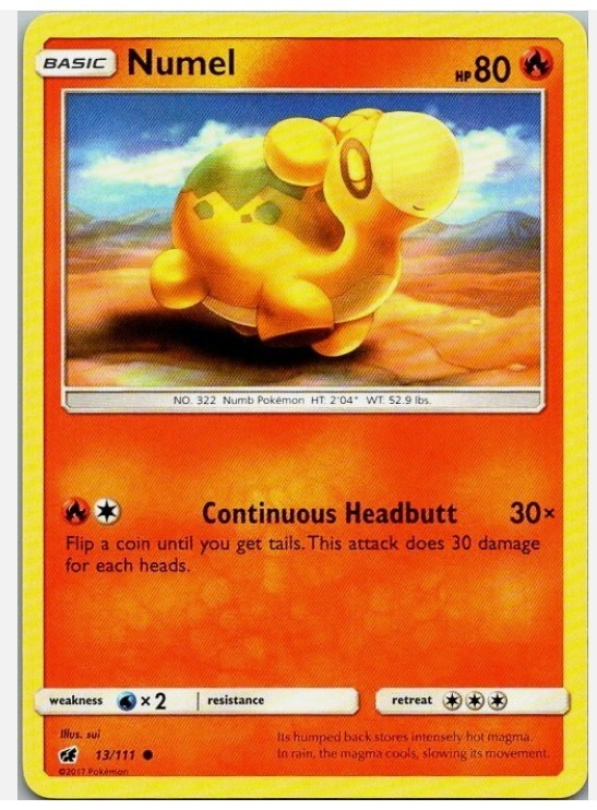 Sun & Moon Crimson Invasion: Numel-13/111 of the Set