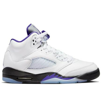 Nike Jordan Air Jordan 5 Retro Mid Top Sneaker in White/Concord 4.5Y
