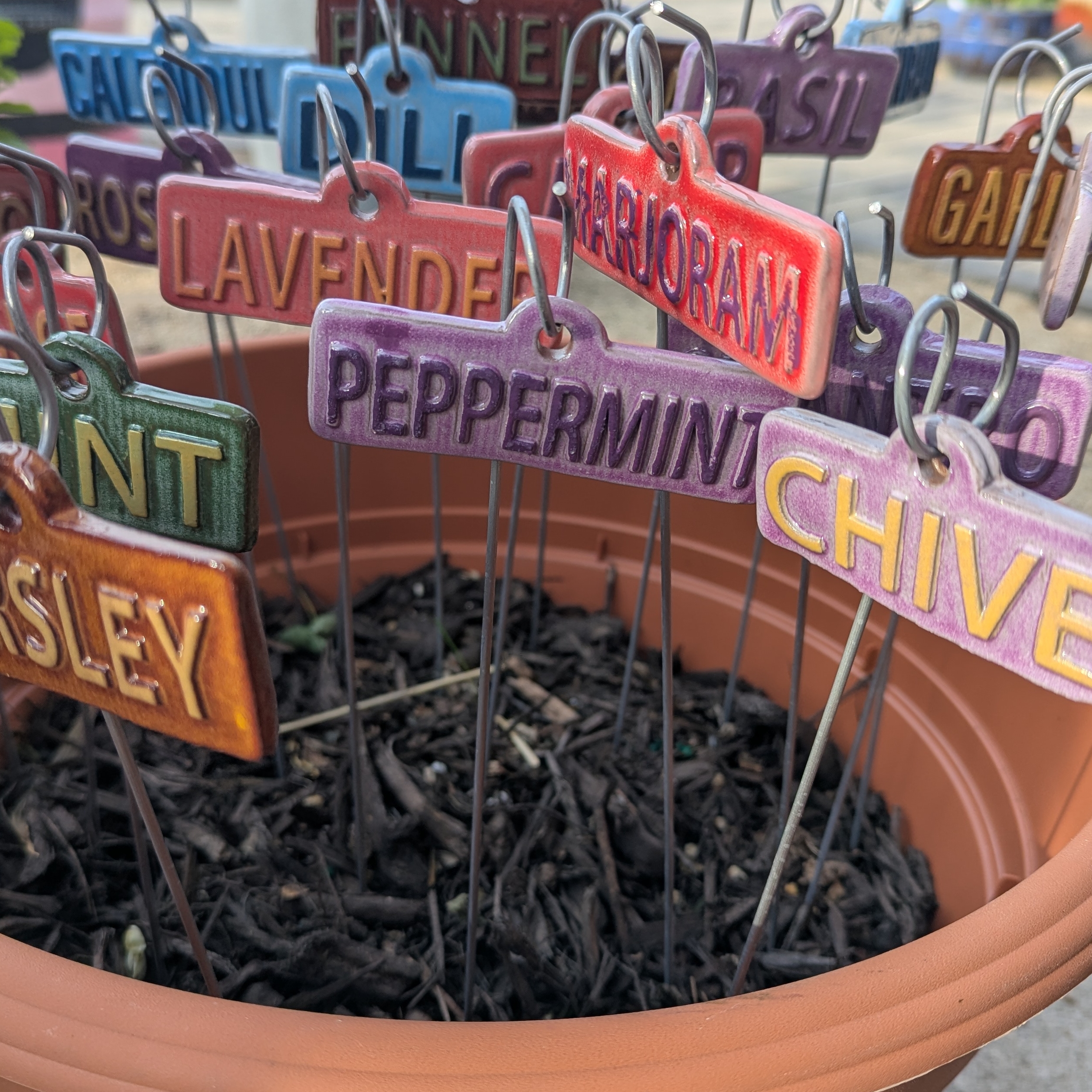 Ceramic Herb & Vegetable Garden Markers