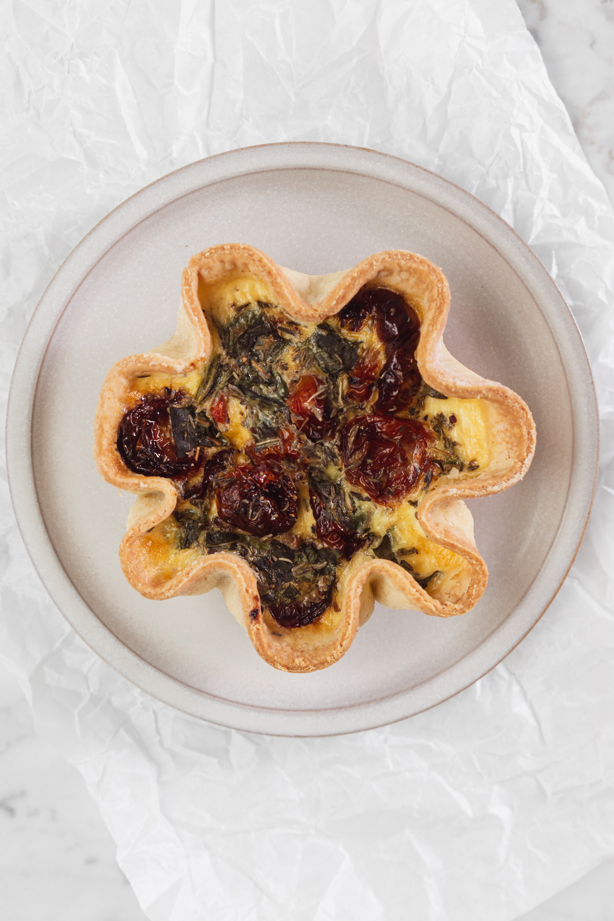 Tomato & Goat Cheese Quiche