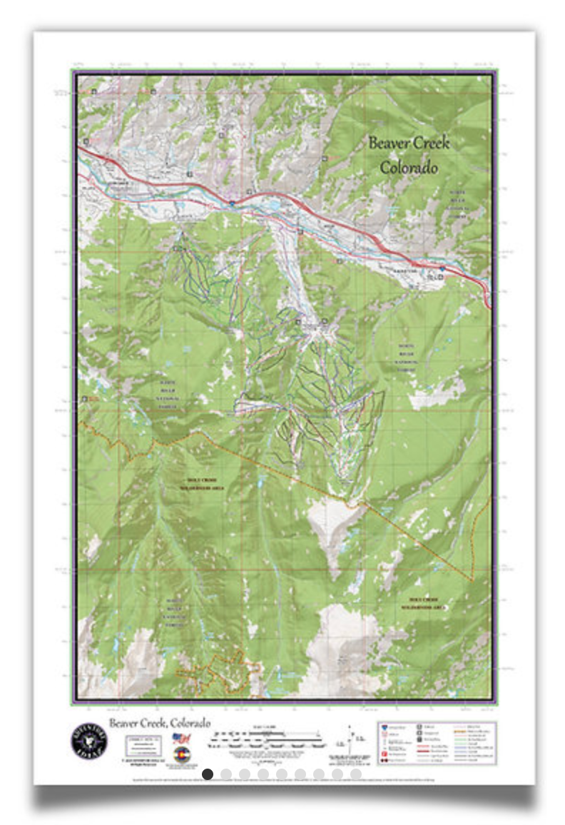 Beaver Creek Colorado Topographic Map Poster