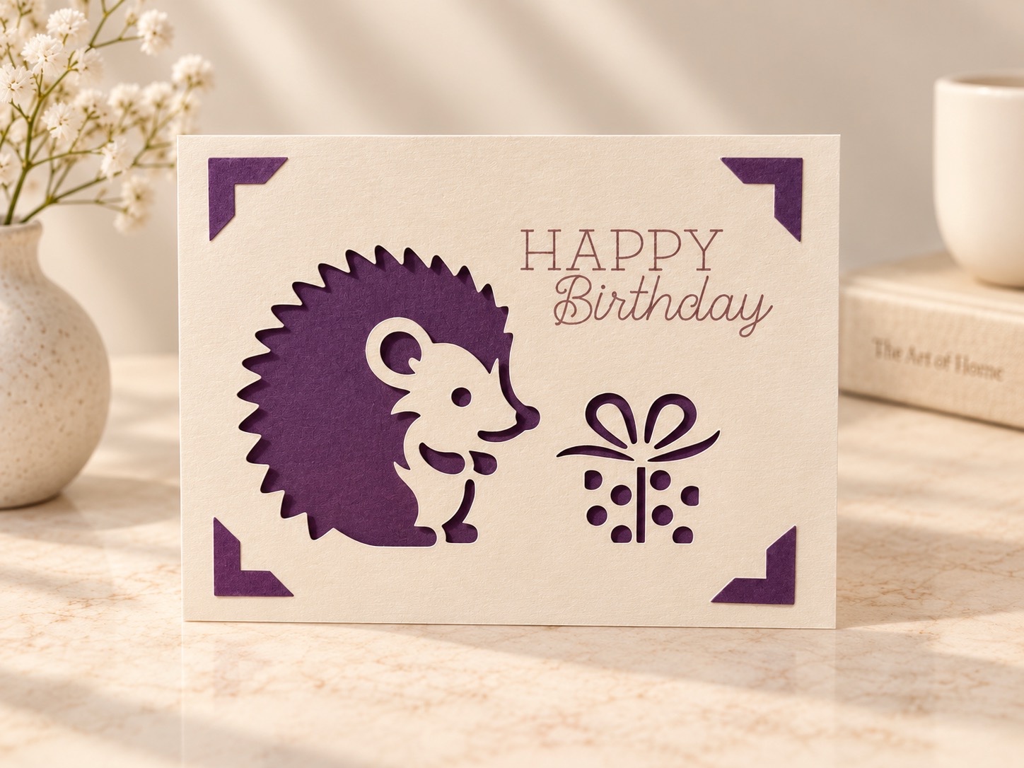 Hedgehog birthday card