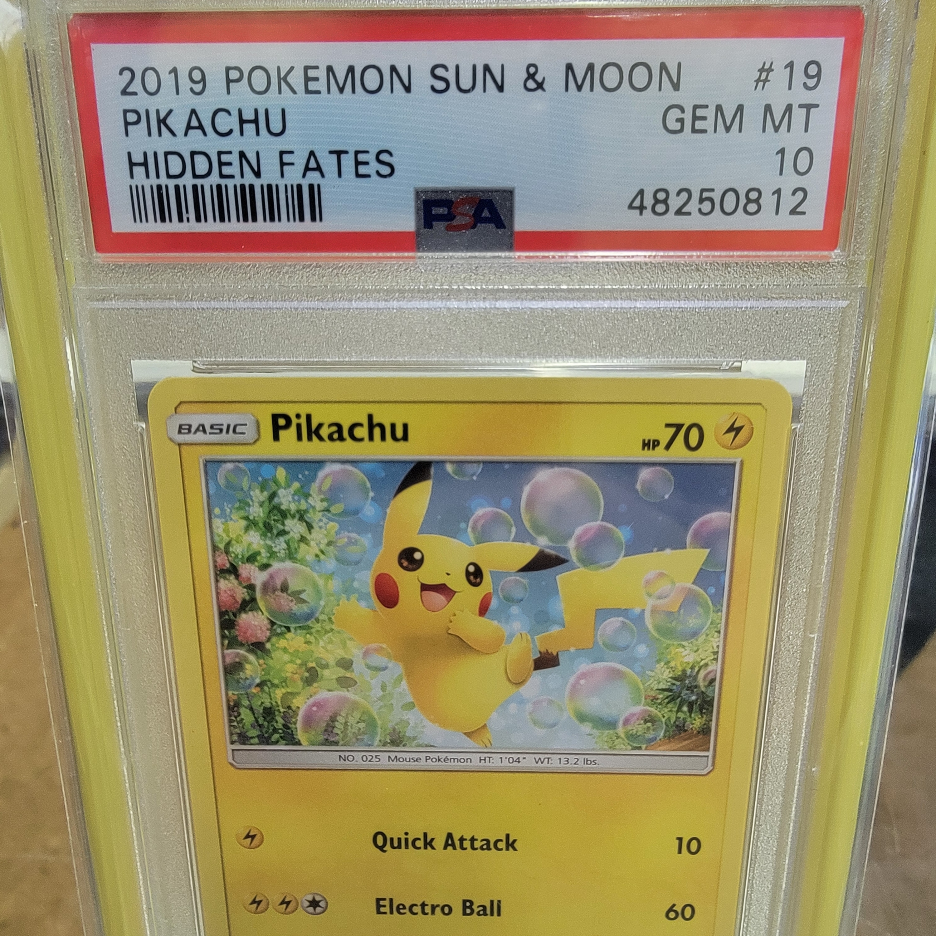 Psa 10 Pikachu Hidden Fates Graded Card