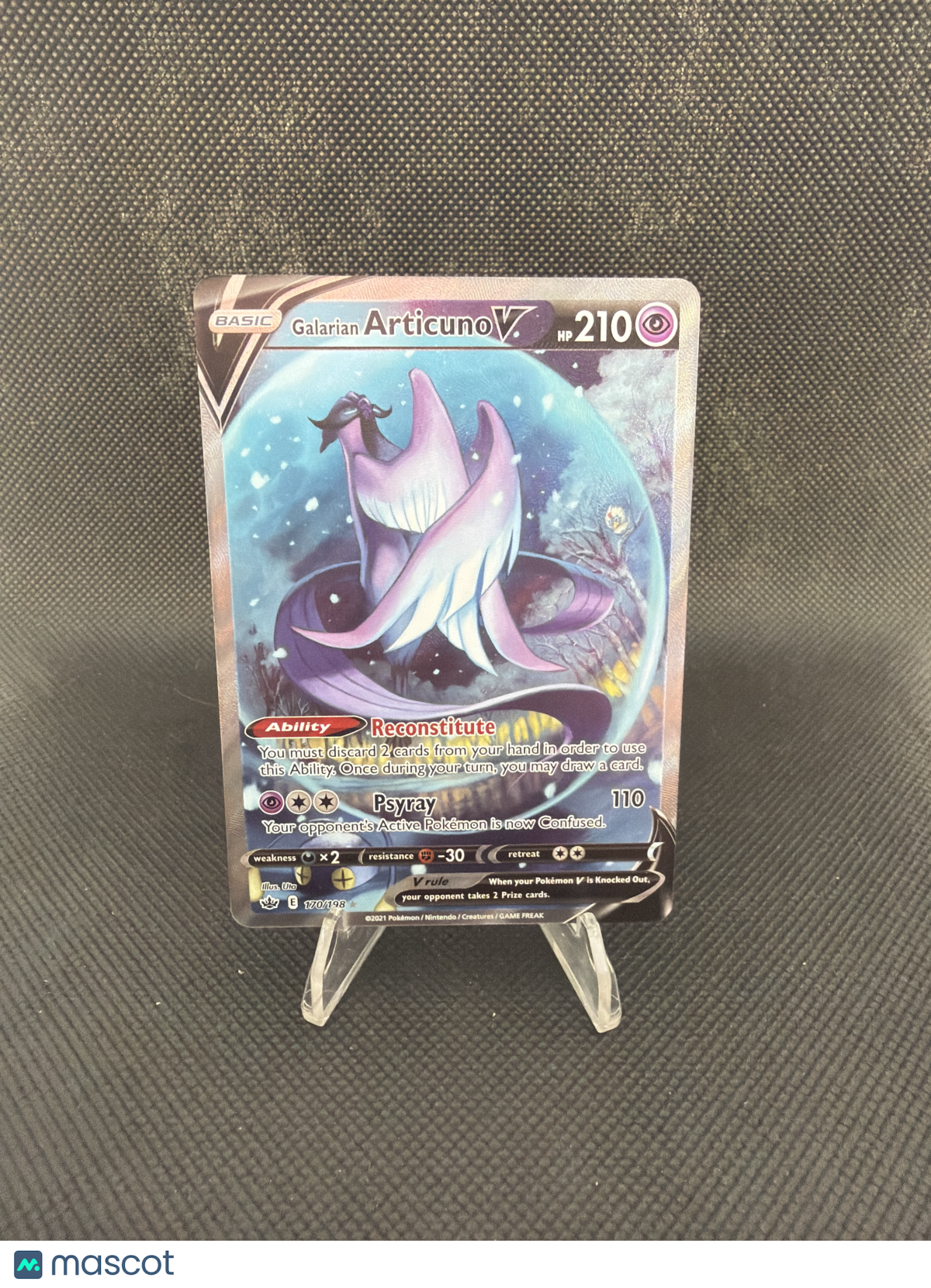 2021 Chilling Reign Galarian Articuno V FA 170/198