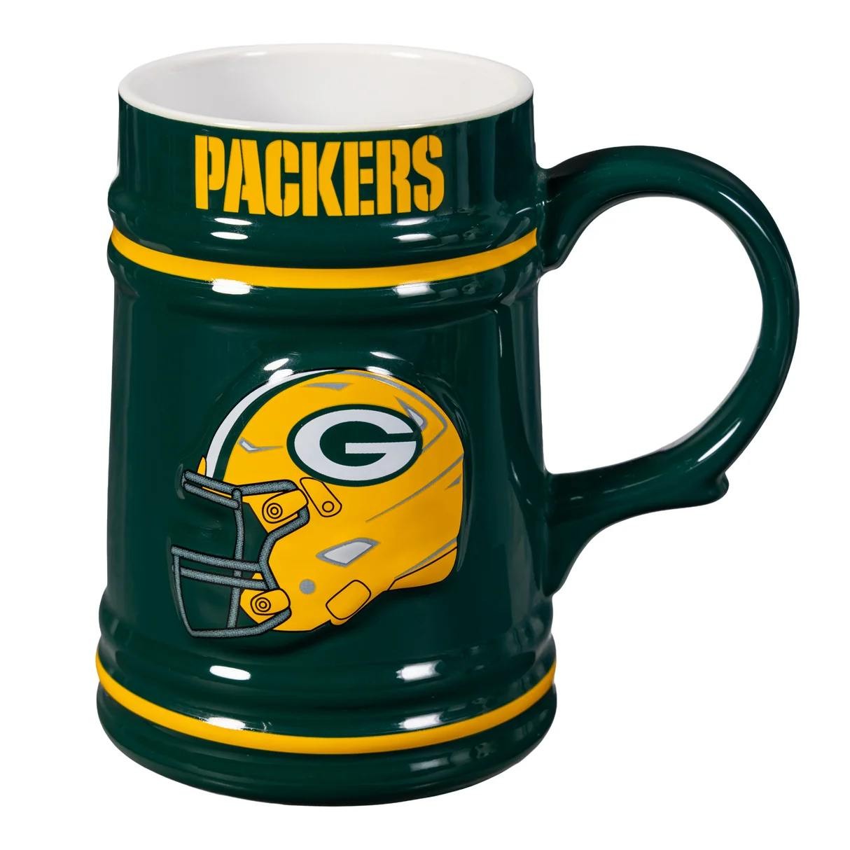 Green Bay Packers Ceramic Stein Cup with Gift Box 24oz.