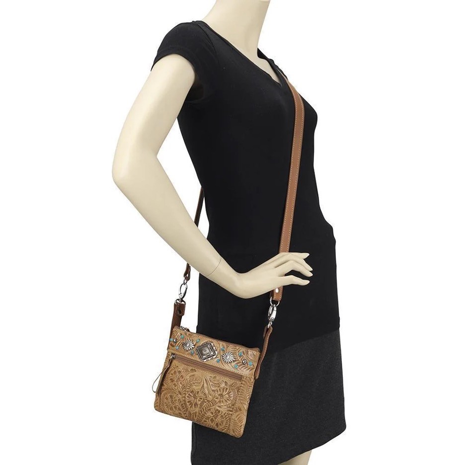 American West Turquoise Mesa Trail Rider Crossbody/Hip Bag