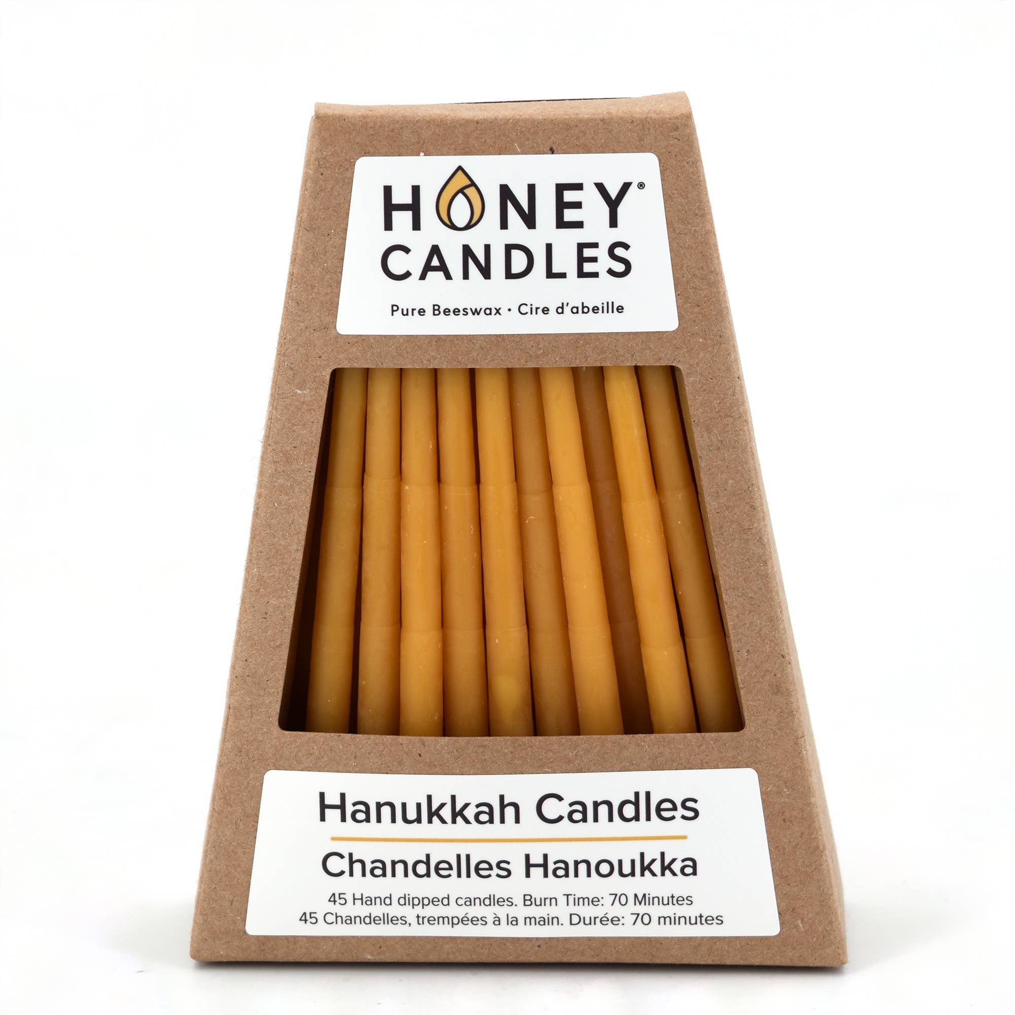 Beeswax Hanukkah Candles - Natural
