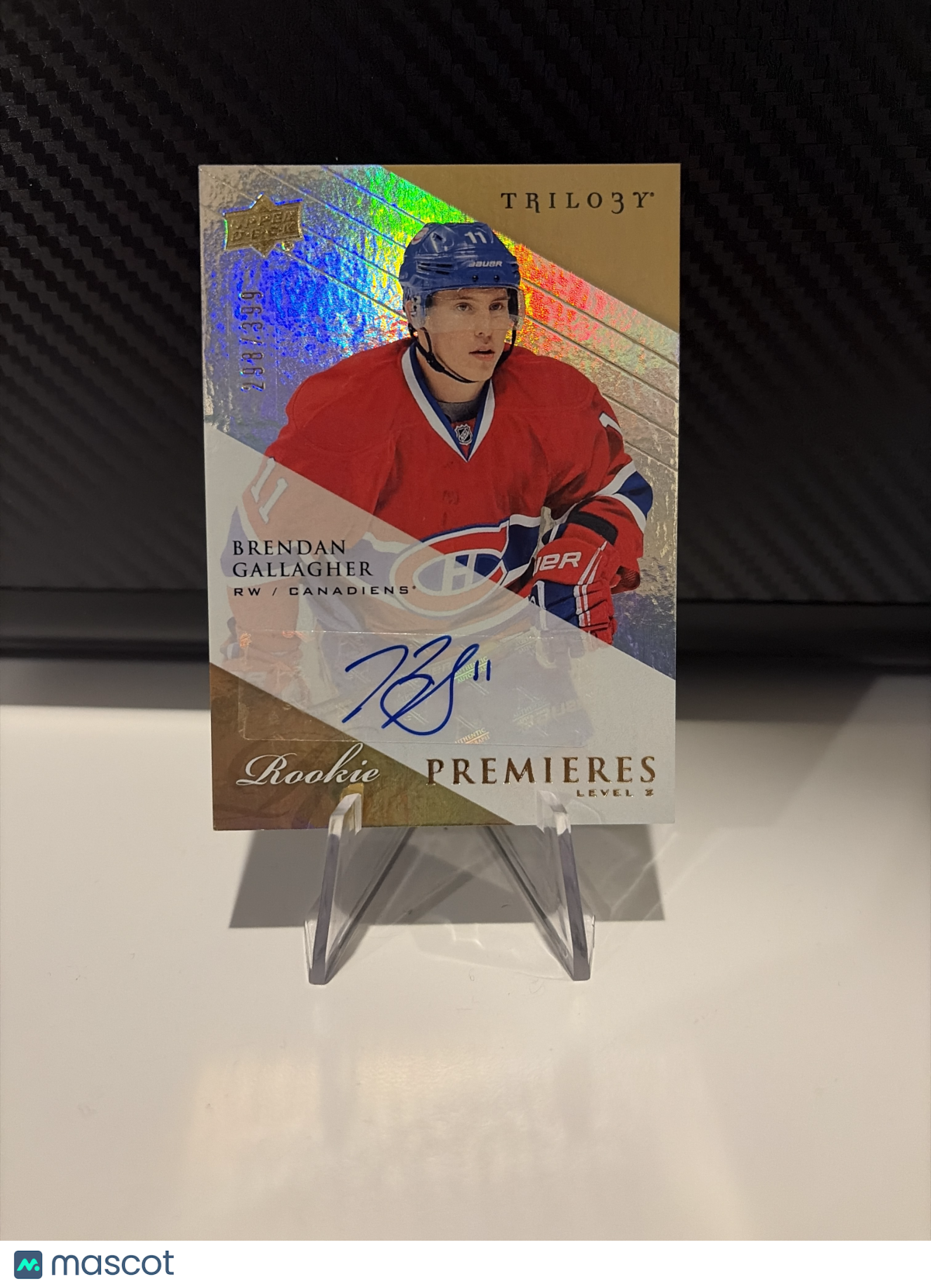 2013 Upper Deck Trilogy Rookie Premieres Brendan Gallagher Level Auto /399