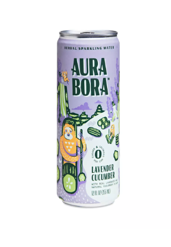 Aura Bora Water Sparkling Lavender Cucumber
