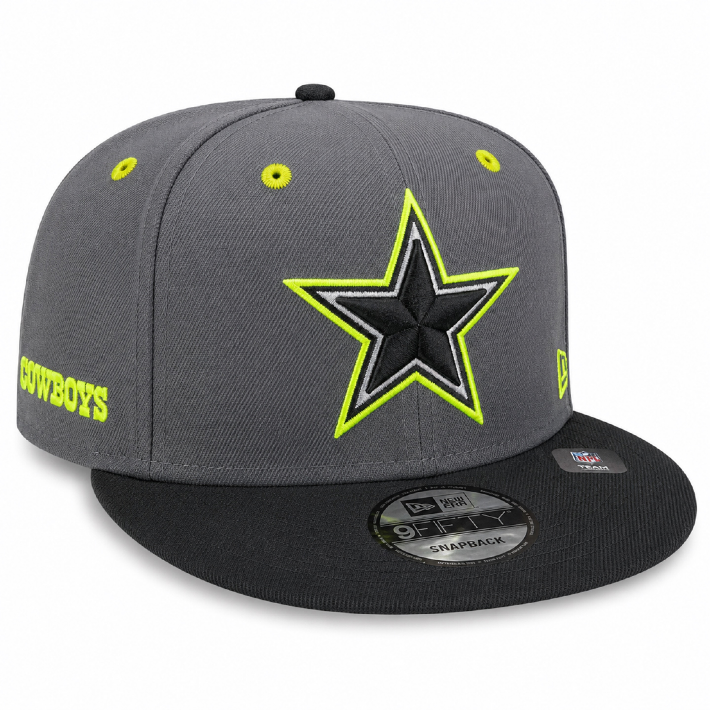 Dallas Cowboys Charcoal/Neon New Era 9FIFTY Summer Nights Snapback Hat
