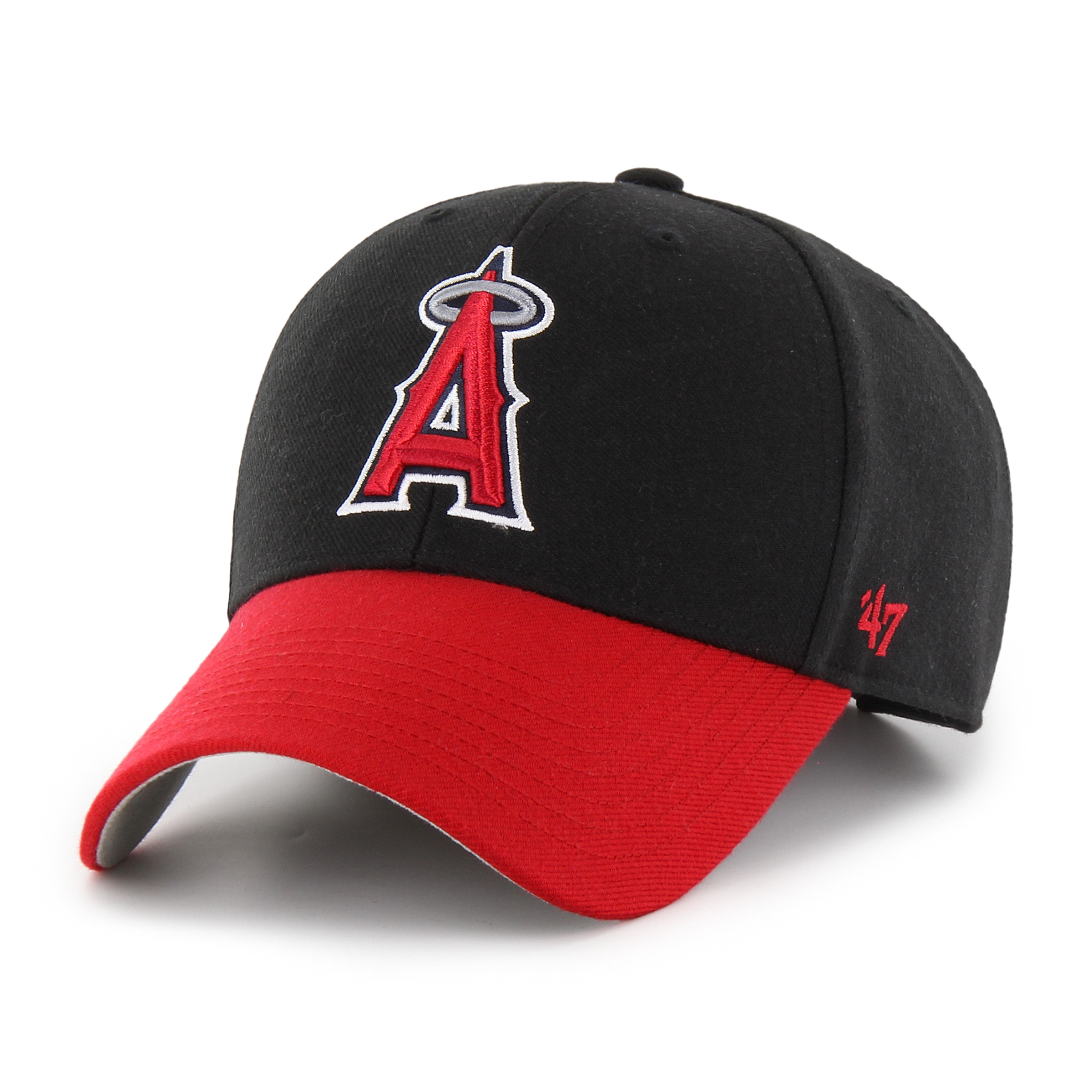 Los Angeles Angels Black/Red '47Brand MVP Adjustable Hat