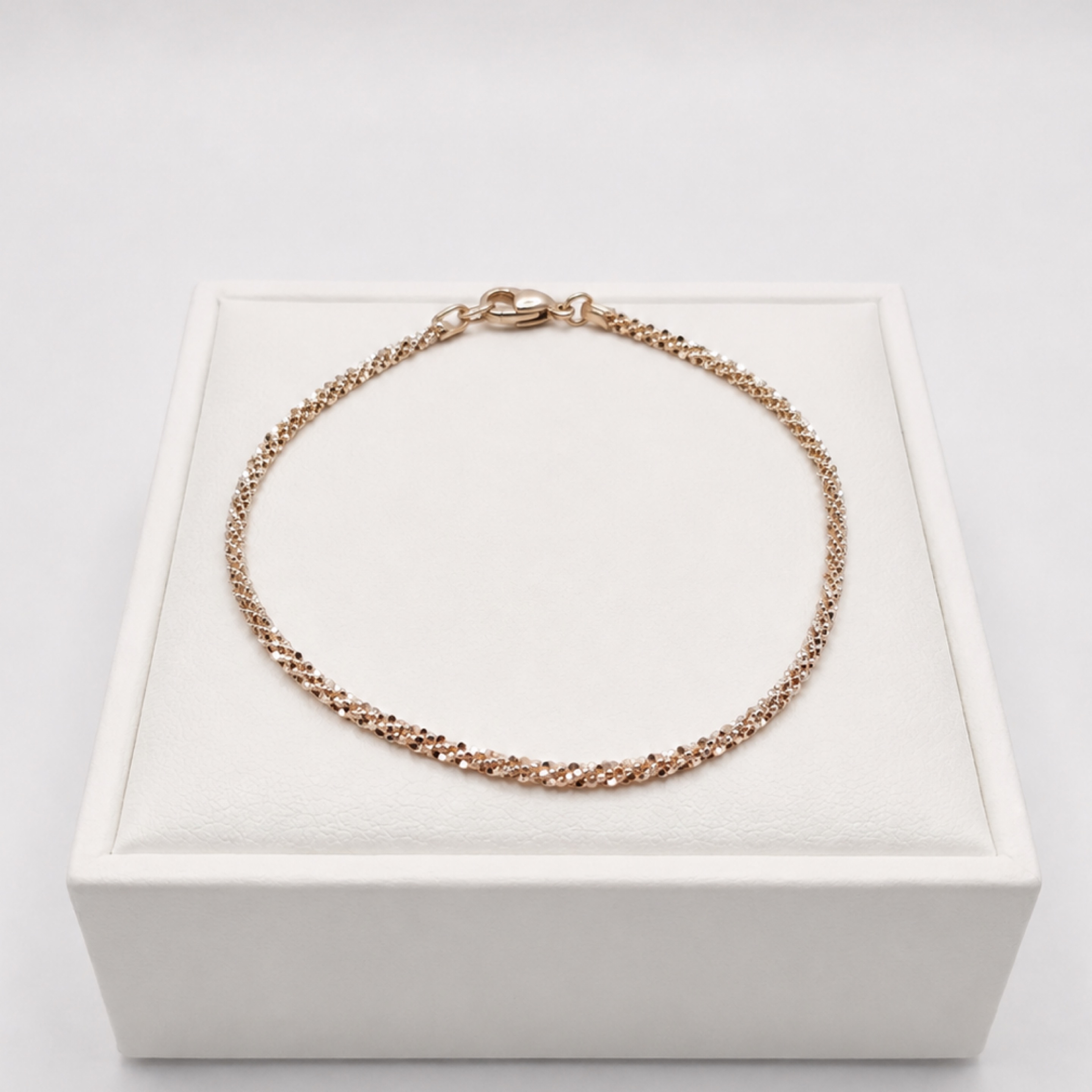7” Rope Bracelet iced  Silver(925