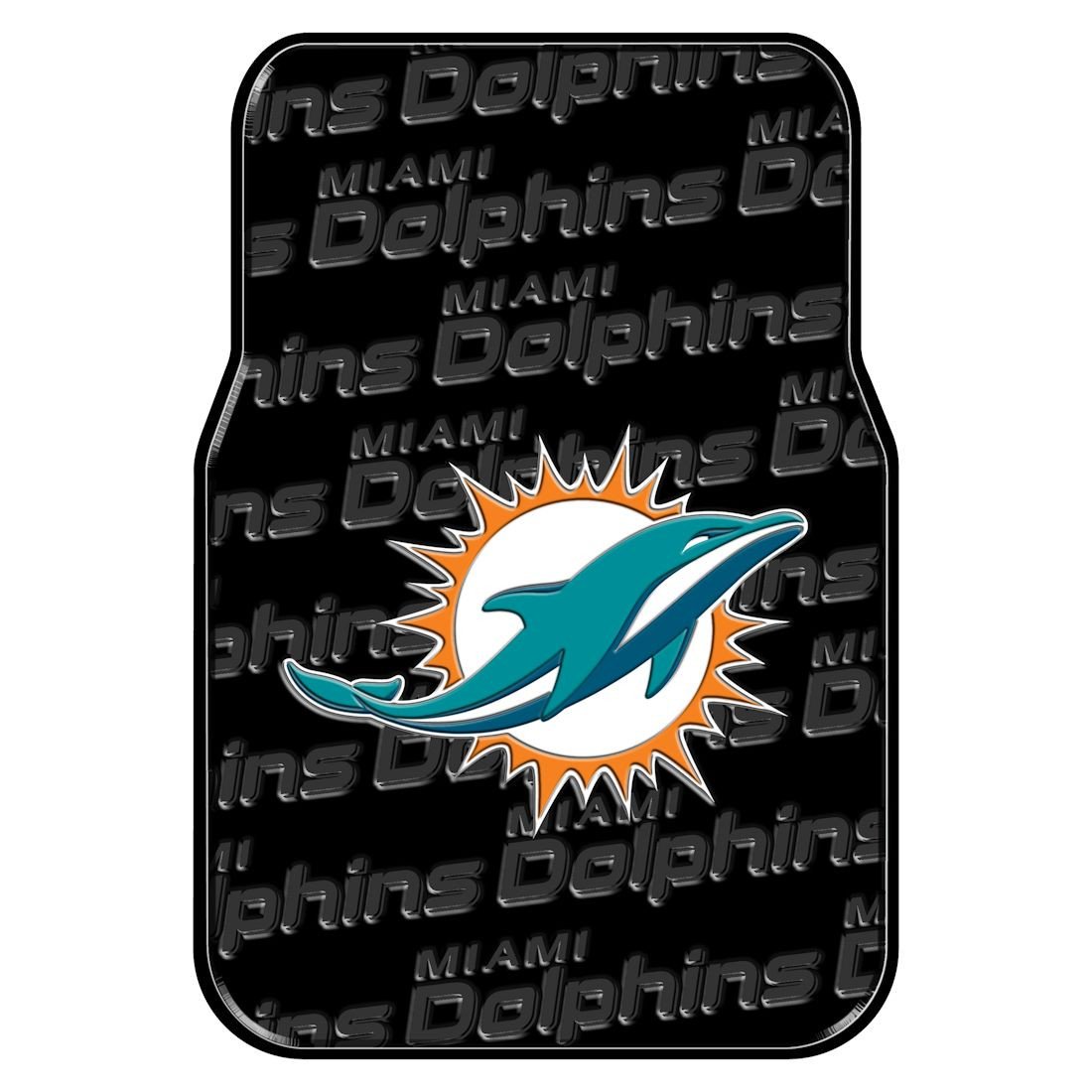 Miami Dolphins Heavy Duty 2 Piece Vinyl Car Mats