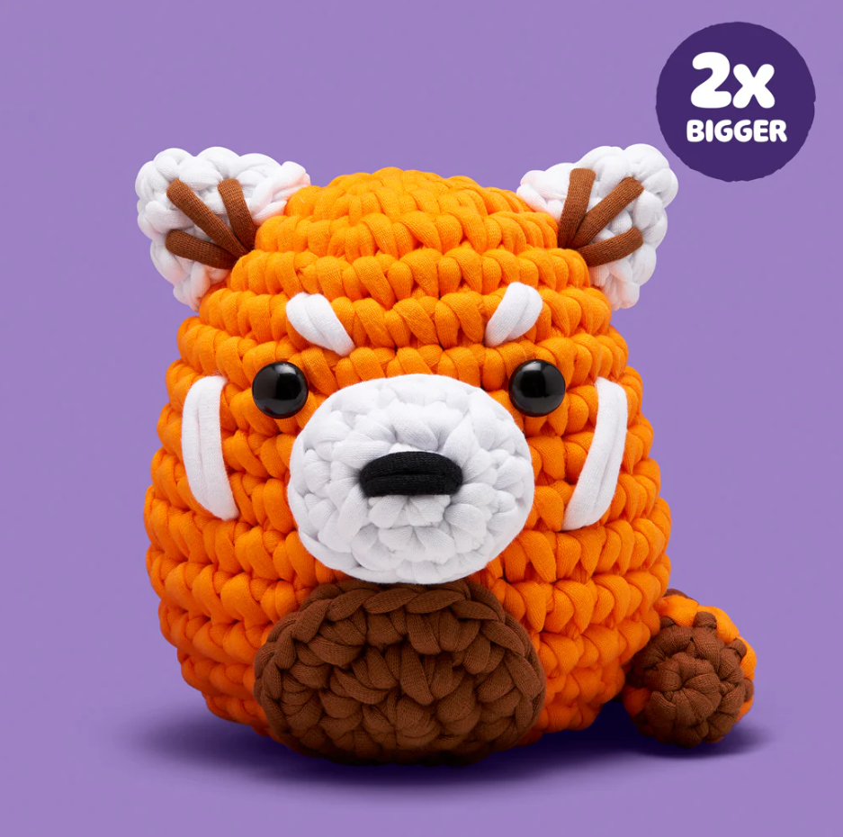 Woobles Soli the Red Panda Extra Squeezy Crochet Kit
