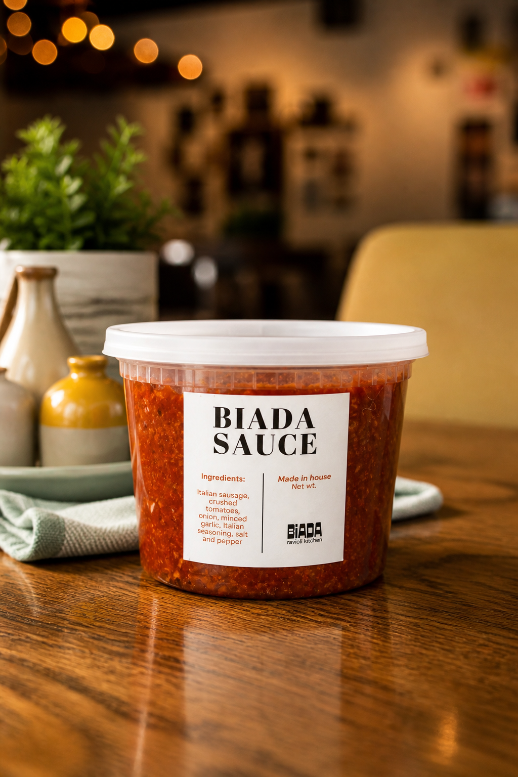 16oz. Meaty Biada Sauce at Biada Ravioli Kitchen, Logan UT
