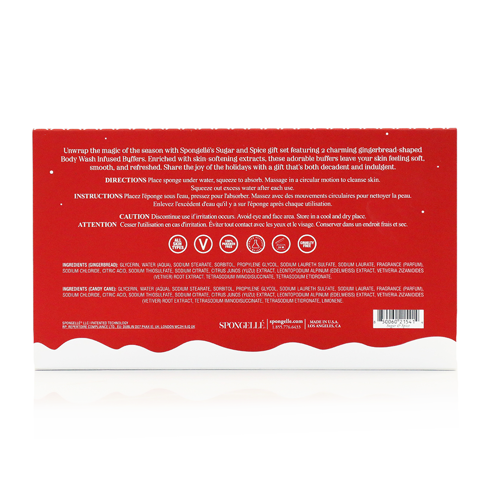 Spongellé Sugar & Spice Gingerbread Holiday Gift Set 7