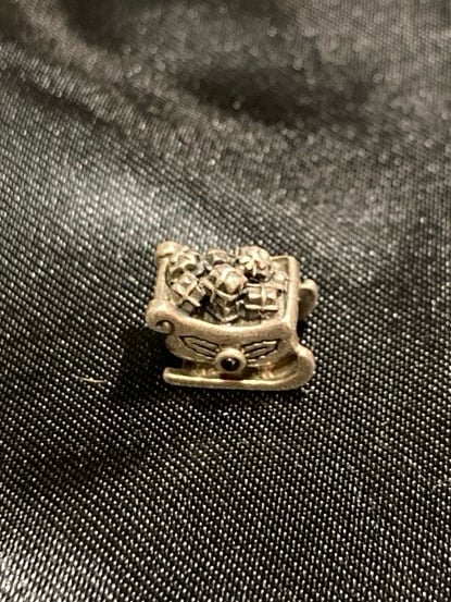 RETIRED Pandora Christmas Sleigh Sterling Silver Charm