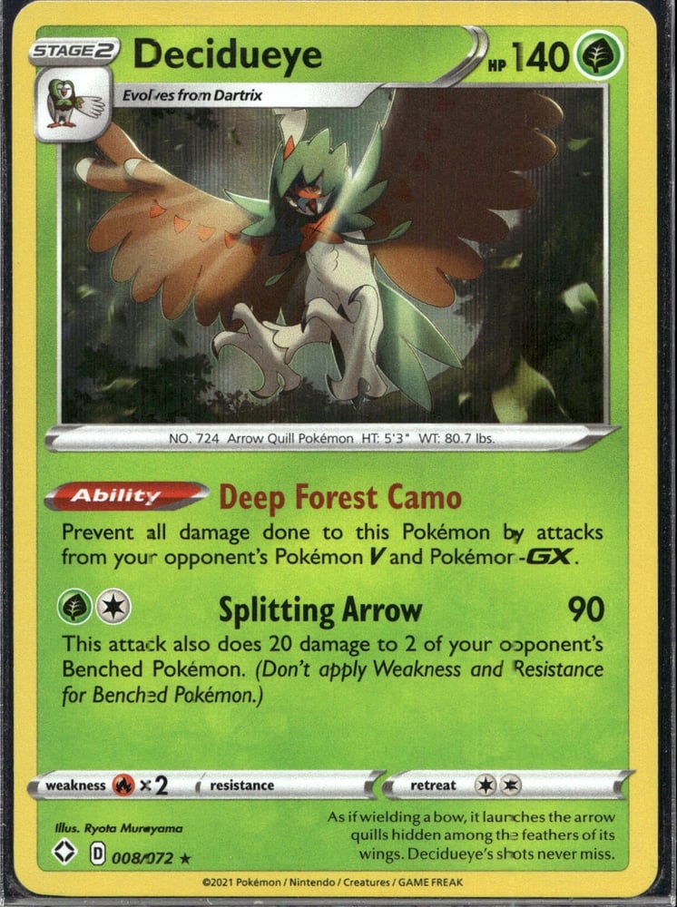 Decidueye - SWSH4.5 8/72