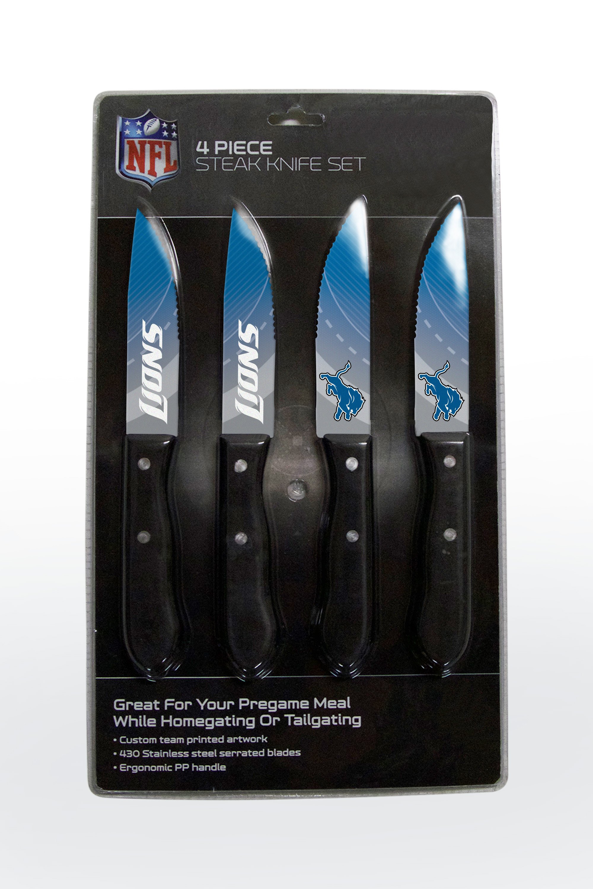 Detroit Lions Steak Knife 4 Pack Set