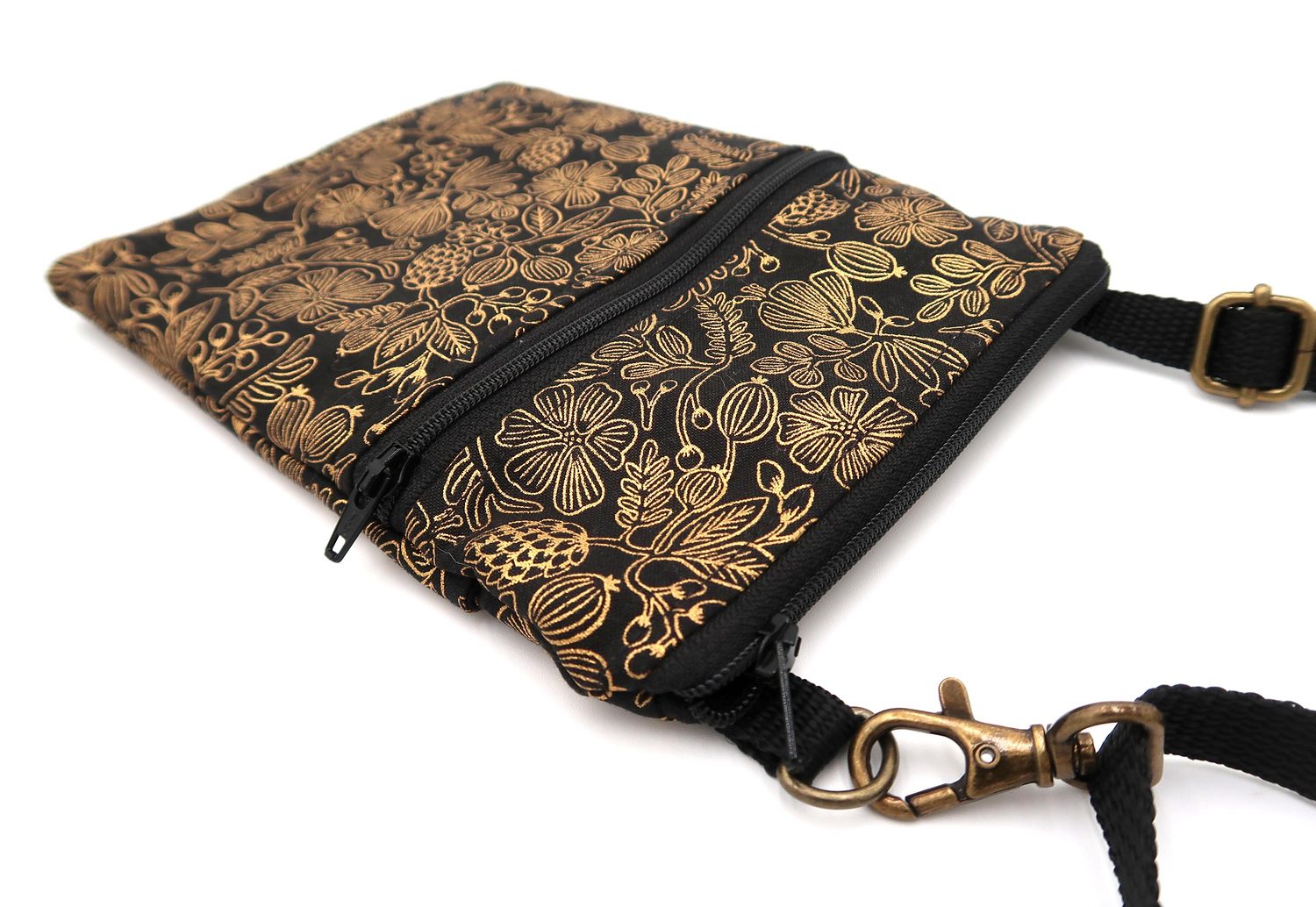 Small Crossbody Bag – Primavera Black & Gold, photo 3 of 5