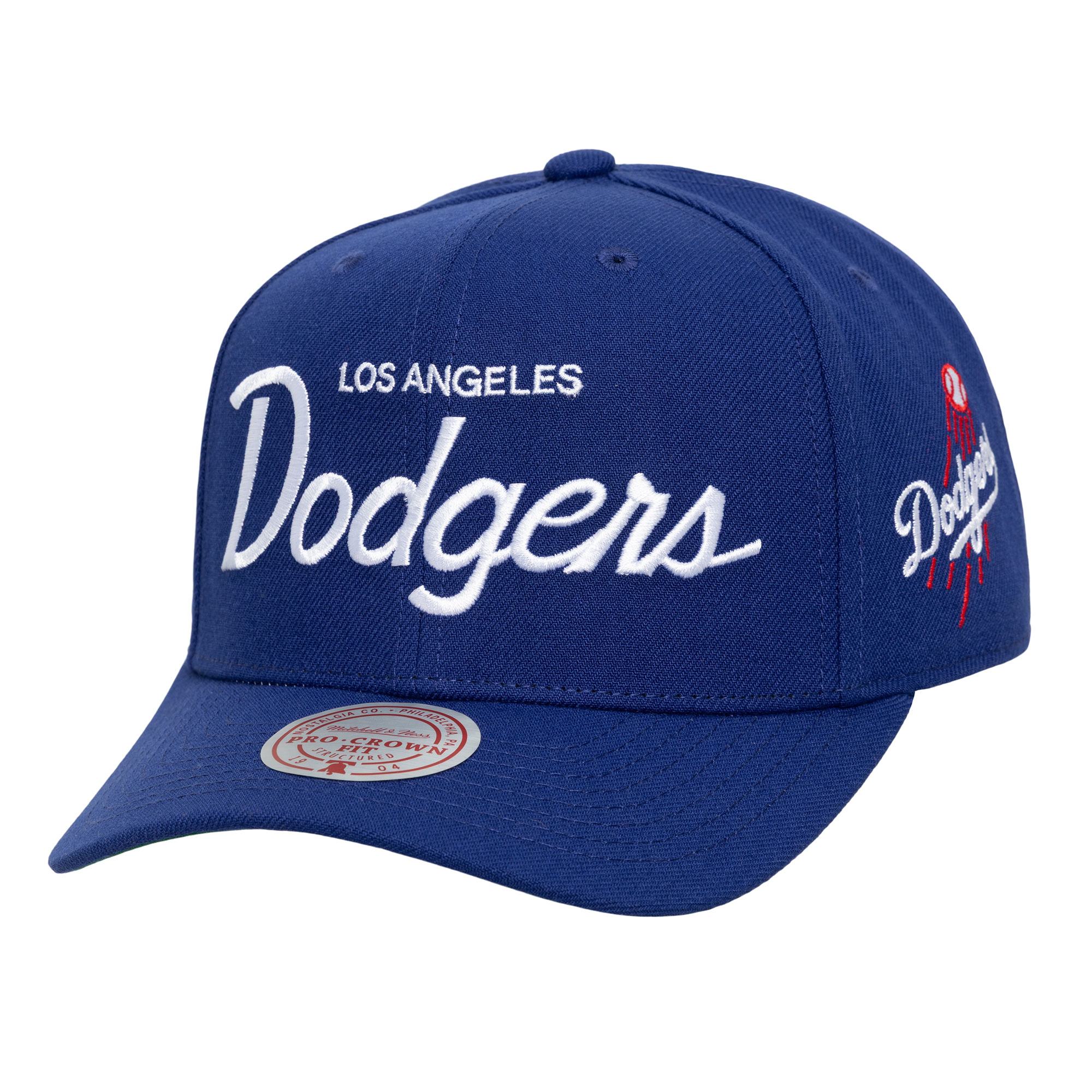 Los Angeles Dodgers Head Coach Mitchell and Ness Pro Snapback Hat