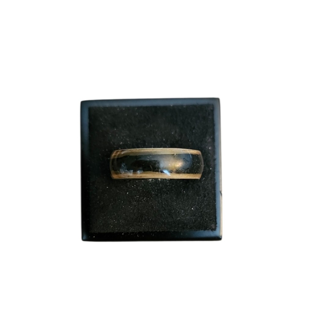Size 6 Black Inlay Band