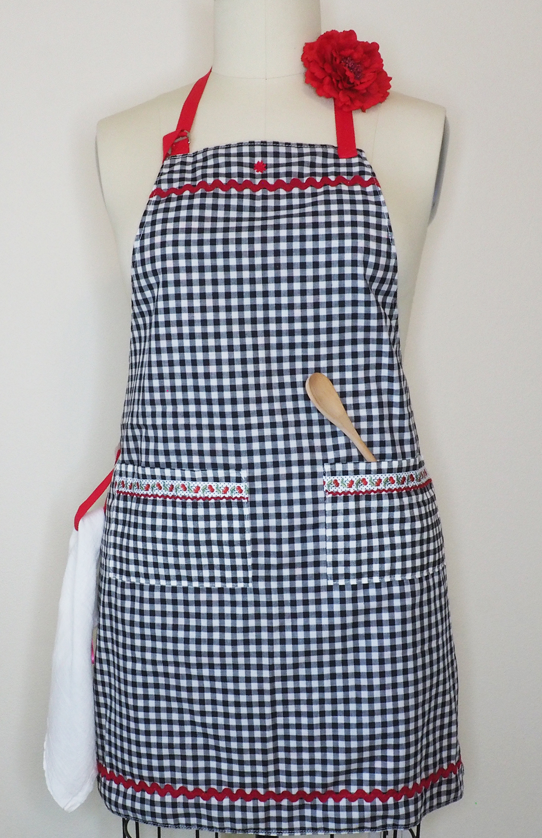 Scooters and Gingham Reversible Apron