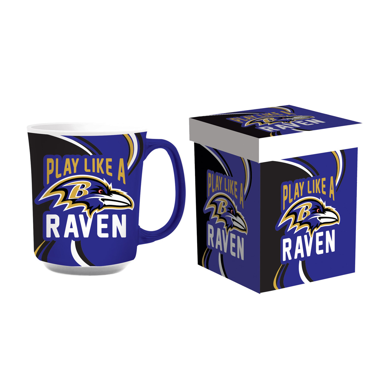 Baltimore Ravens Ceramic Coffee Mug with Matching Box 14oz