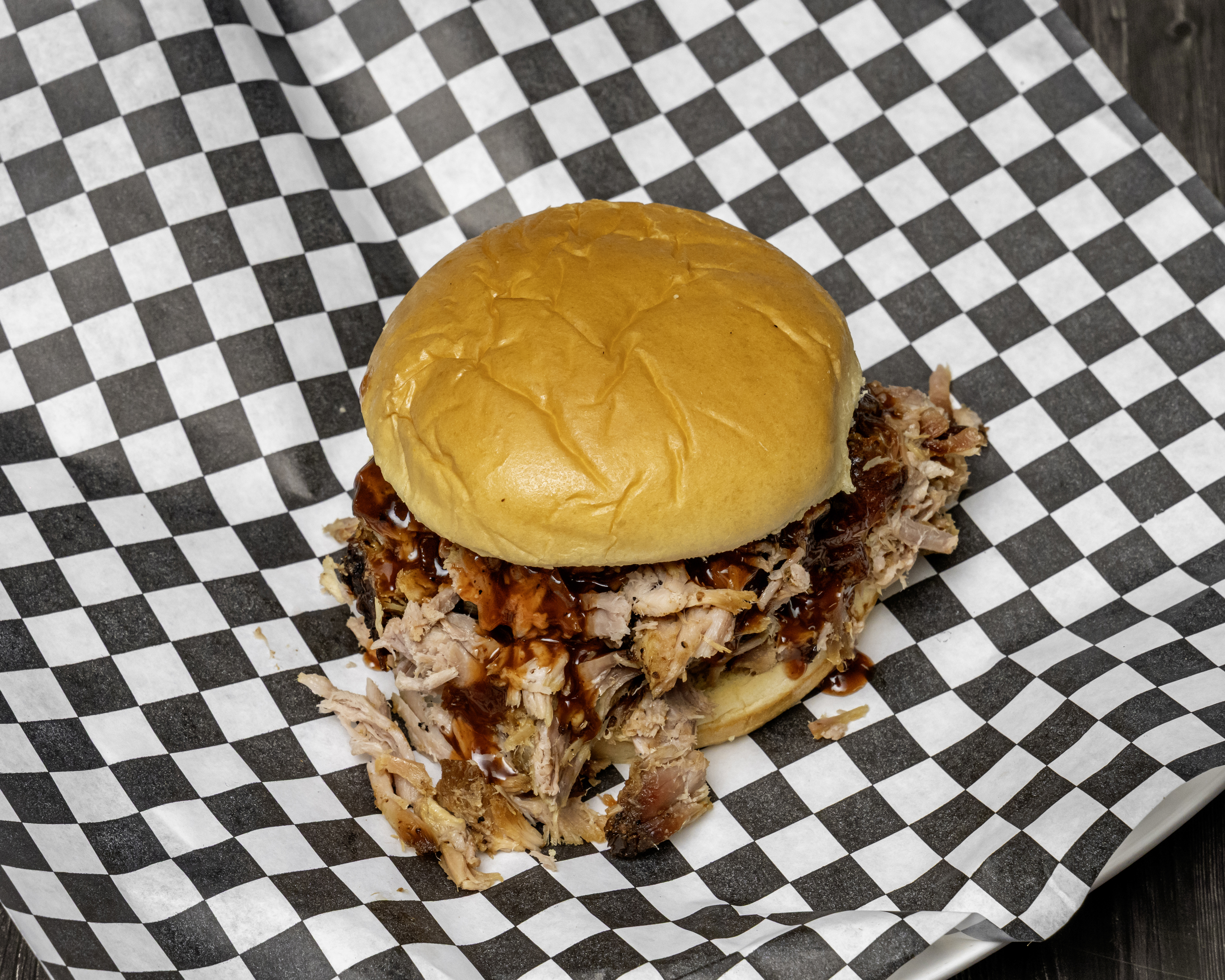 Pulled Pork Sandwich (Brioche Bun) at Store Front Location  in Dallas, TX 75287-2608 | YourMenu® Online Ordering