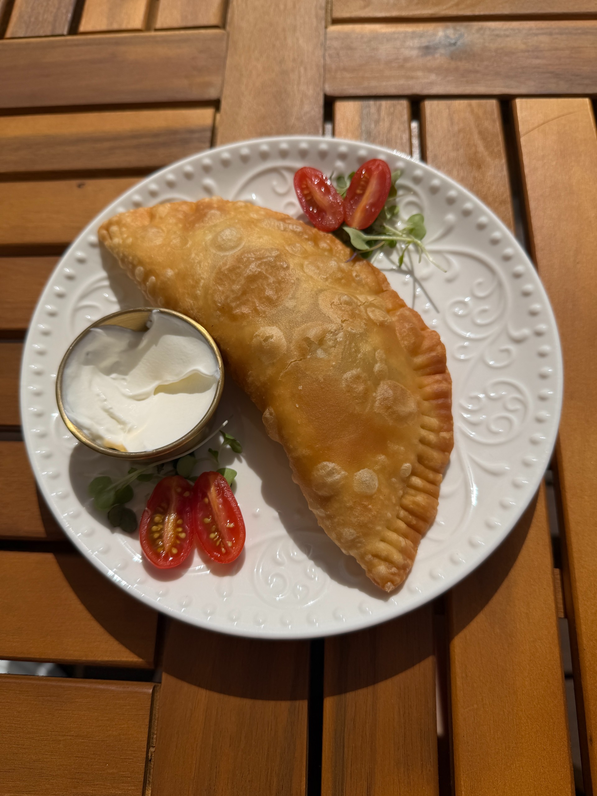 Cheburek with Potato & Onions