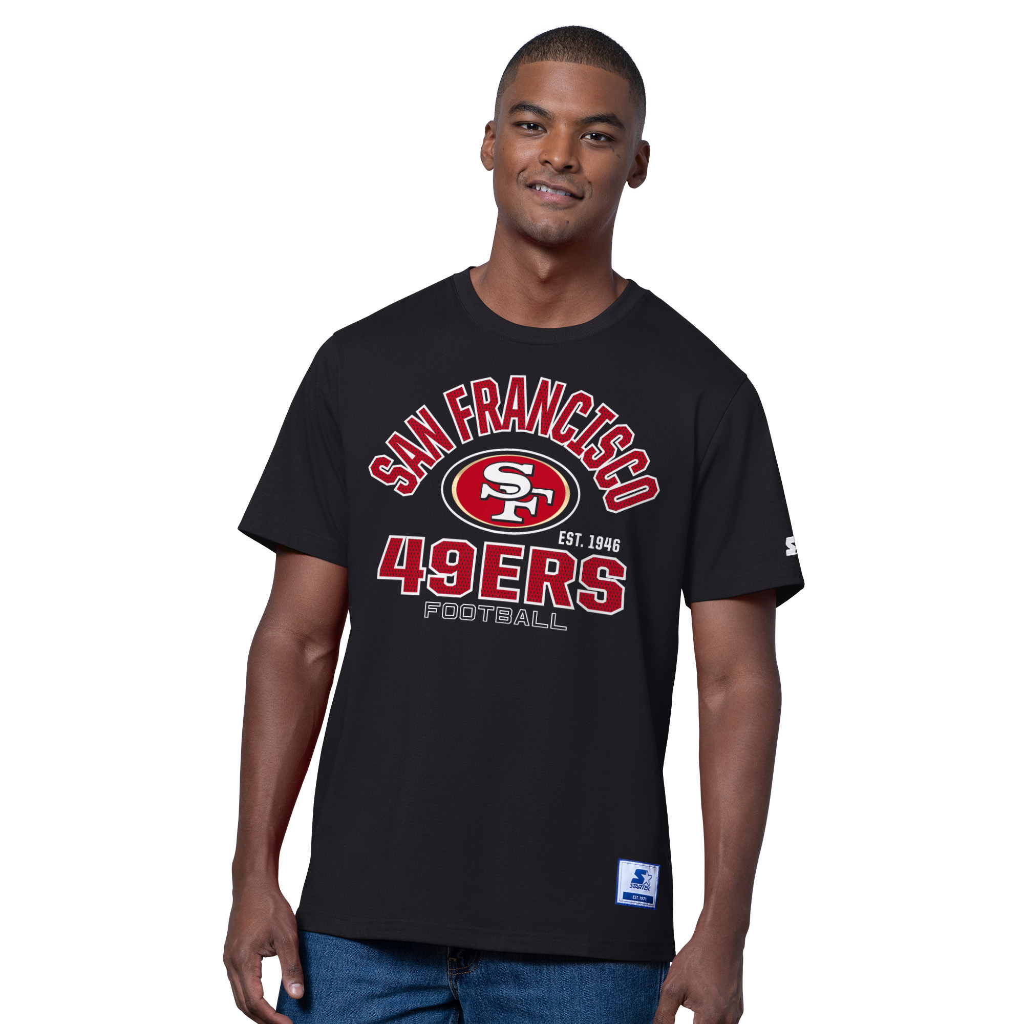 San Francisco 49ers Black Starter Sideline Arch Shirt