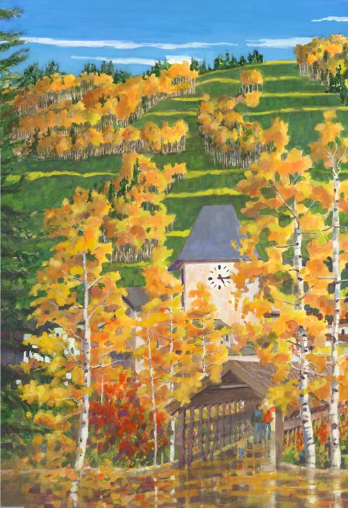 Vail in Fall Color Glicee Print by Barbara Froula