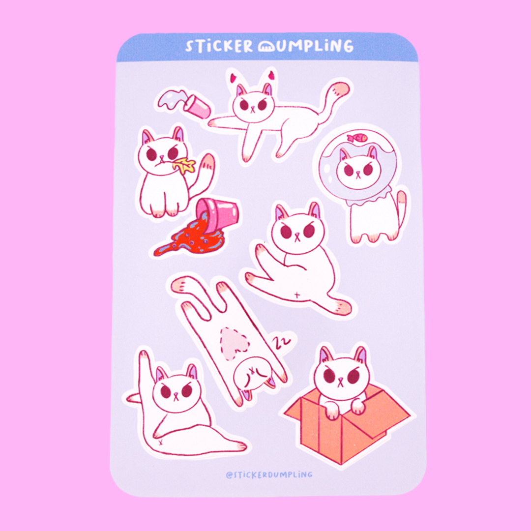 Cats Being Cats Sticker Sheet