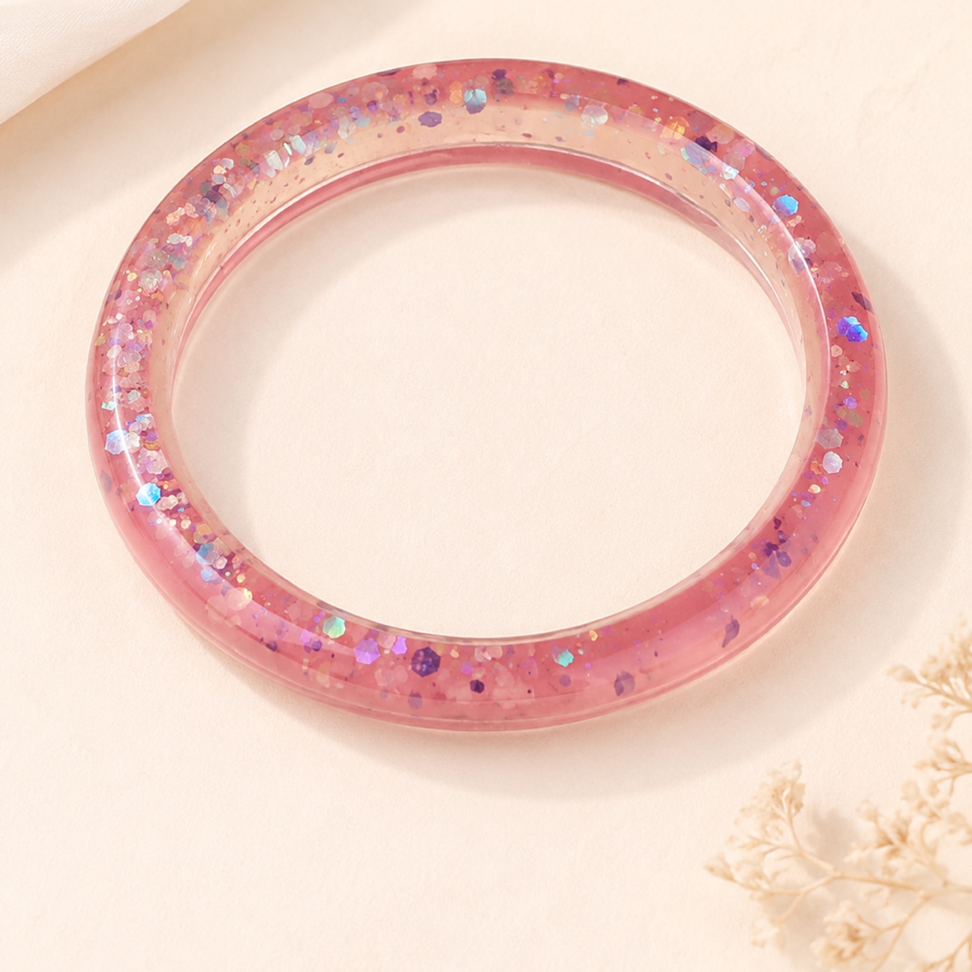 Pink glittery bracelet product image